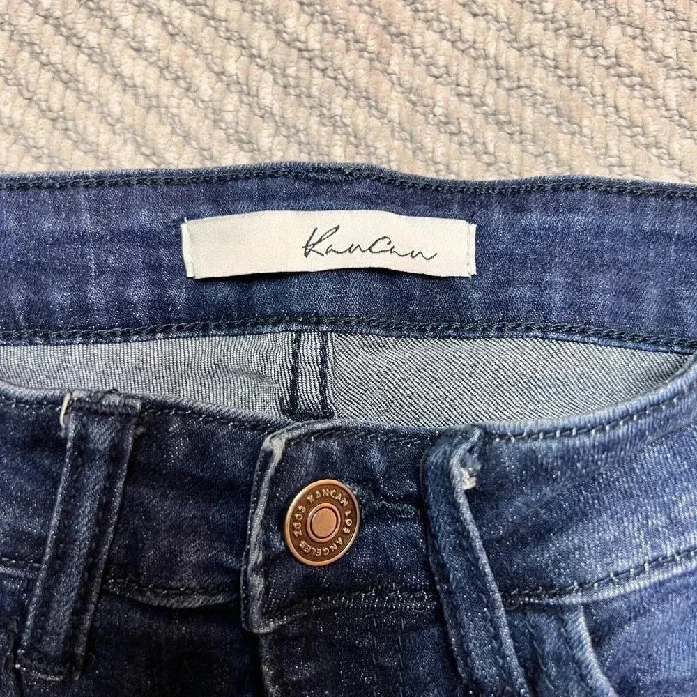 Kancan Womens Blue Distressed Moto Jeans Sz 1/24‎ Rock KC8201SD - Picture 3 of 13